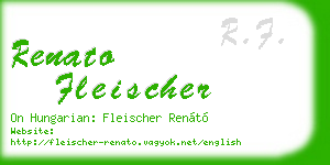 renato fleischer business card